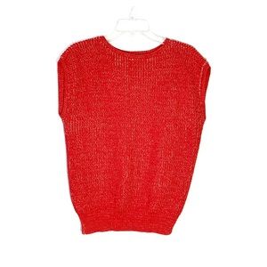 Vintage red knit sweater vest